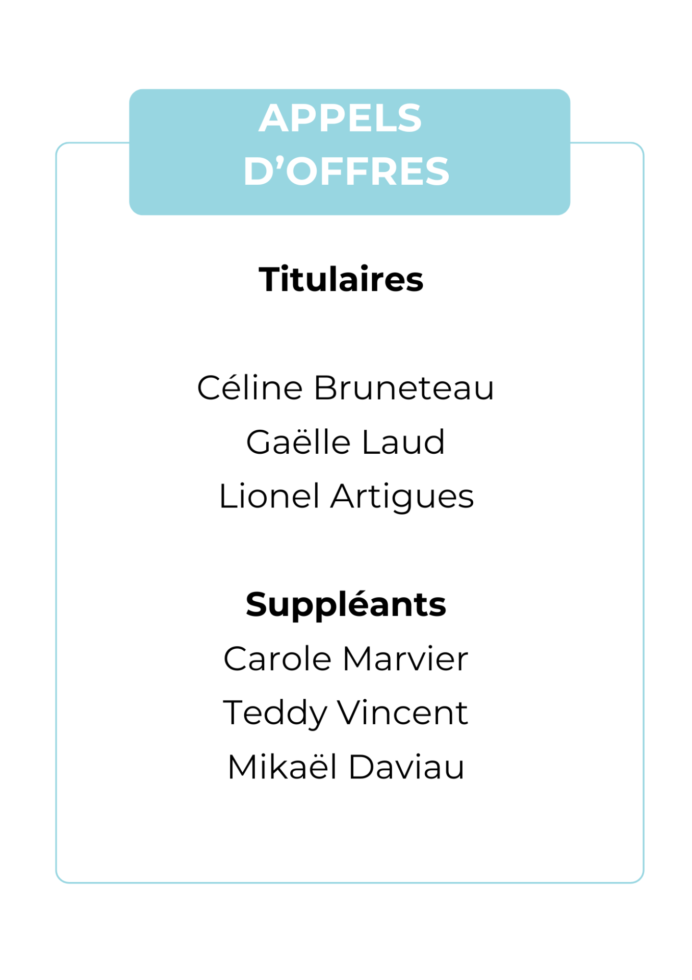 Appel d offres